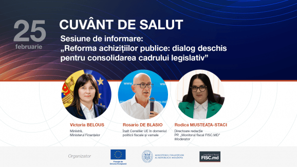 Reforma achizițiilor publice: dialog deschis pentru consolidarea cadrului legislative. Agenda sesiunii de informare 