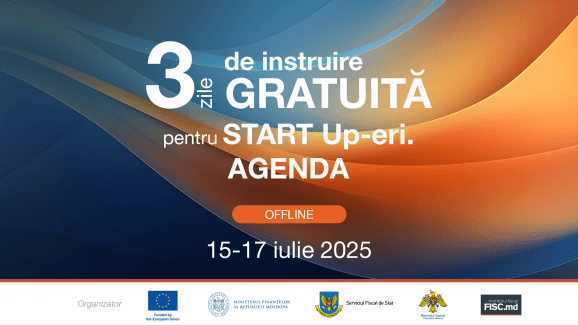 3 zile de instruire GRATUITĂ pentru start-up-eri!