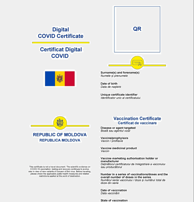 Certificatul COVID-19 va putea fi descărcat din data de 15 octombrie