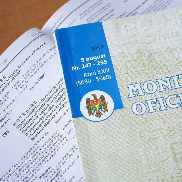 Что будет опубликовано завтра в «Моnitorul Oficial»