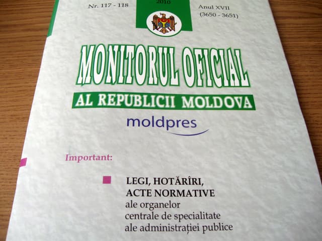 În Monitorul Oficial de mîine, 16 septembrie, vor fi publicate următoarele documente oficiale