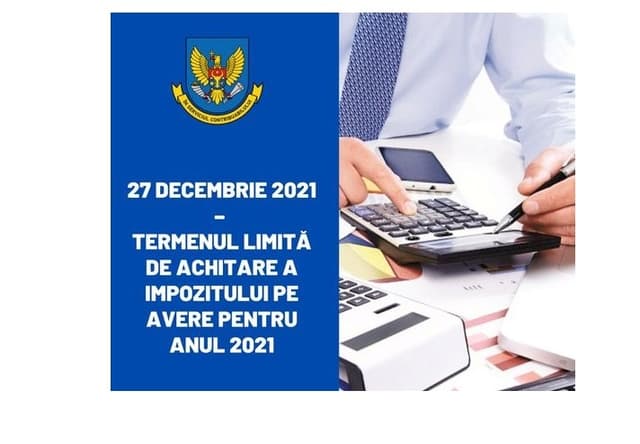 27 decembrie – termenul limită de achitare a impozitului pe avere pentru anul 2021