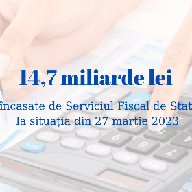Încasările la Bugetul Public Național administrate de SFS, în creștere cu circa 18%