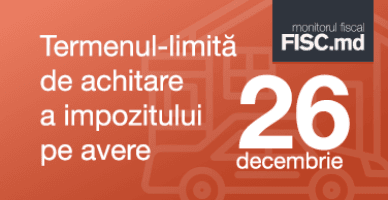 26 decembrie: termenul-limită de achitare a impozitului pe avere