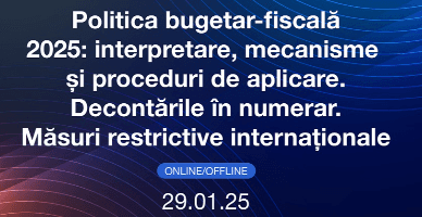 Sesiune de informare: „Decontările în numerar. Măsuri restrictive internaționale”
