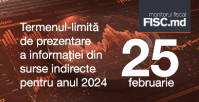 25 februarie: termenul- limită de prezentare a informației din surse indirecte pentru anul 2024
