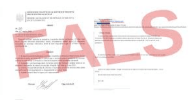 STOP FALS! Serviciul Fiscal de Stat cheamă la vigilență în contextul circulației unor documente dubioase cu utilizarea identității instituției