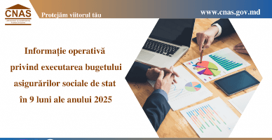 Informație operativă privind executarea bugetului asigurărilor sociale de stat în 9 luni ale anului 2025